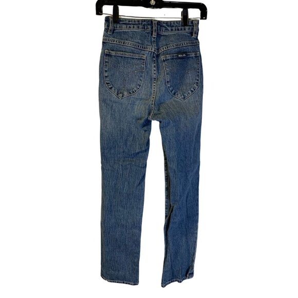 Rolla's Women's Original High Rise Straight Jeans Size 24 Blue Ankle Comfort - Picture 2 of 10
